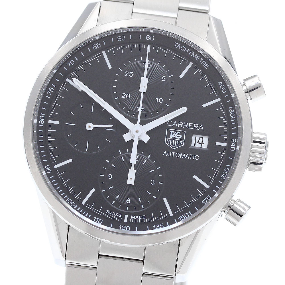 タグホイヤー TAG HEUER CAR2210.BA0721 カレラ クロノグラフ 自動小銃一巻き メンズ 御墨付き付き添い人_895043【電子ボルト15】【中古】