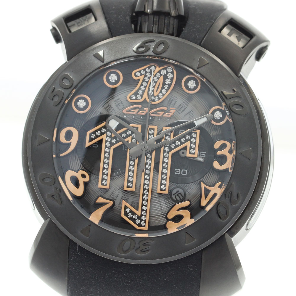 ひで　GaGaミラノ　5097 クロノグラフ Gaga Milano】ガガ・ミラノ シンクロノ 腕時計 5097 クオーツ