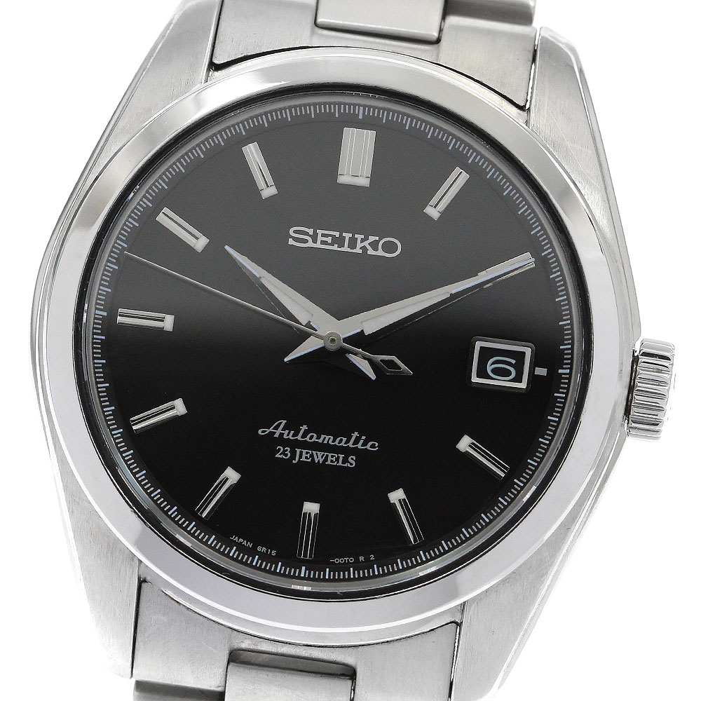 SEIKO メカニカル 6R15 自動巻き腕時計 SARG011 黒文字盤