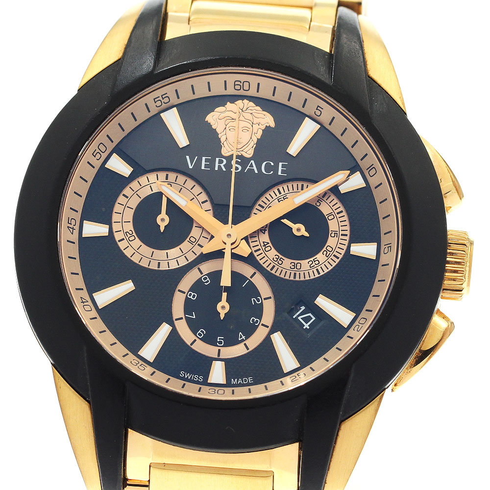 【良品・稼働品】ヴェルサーチ VERSACE クロノグラフ メデューサ VFG VERSACE ヴェルサーチ メデューサ クロノグラフ 腕時計