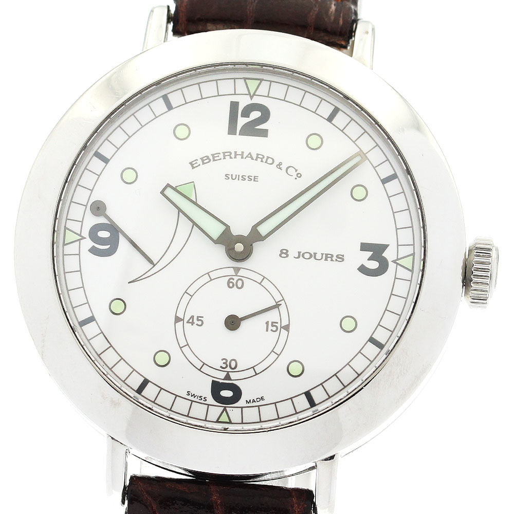エベラール EBERHARD 21022 8 JOURS POSTILLON スモールセコンド 8デイズパワーリザーブ 手巻き メンズ _903340【ev10】【中古】