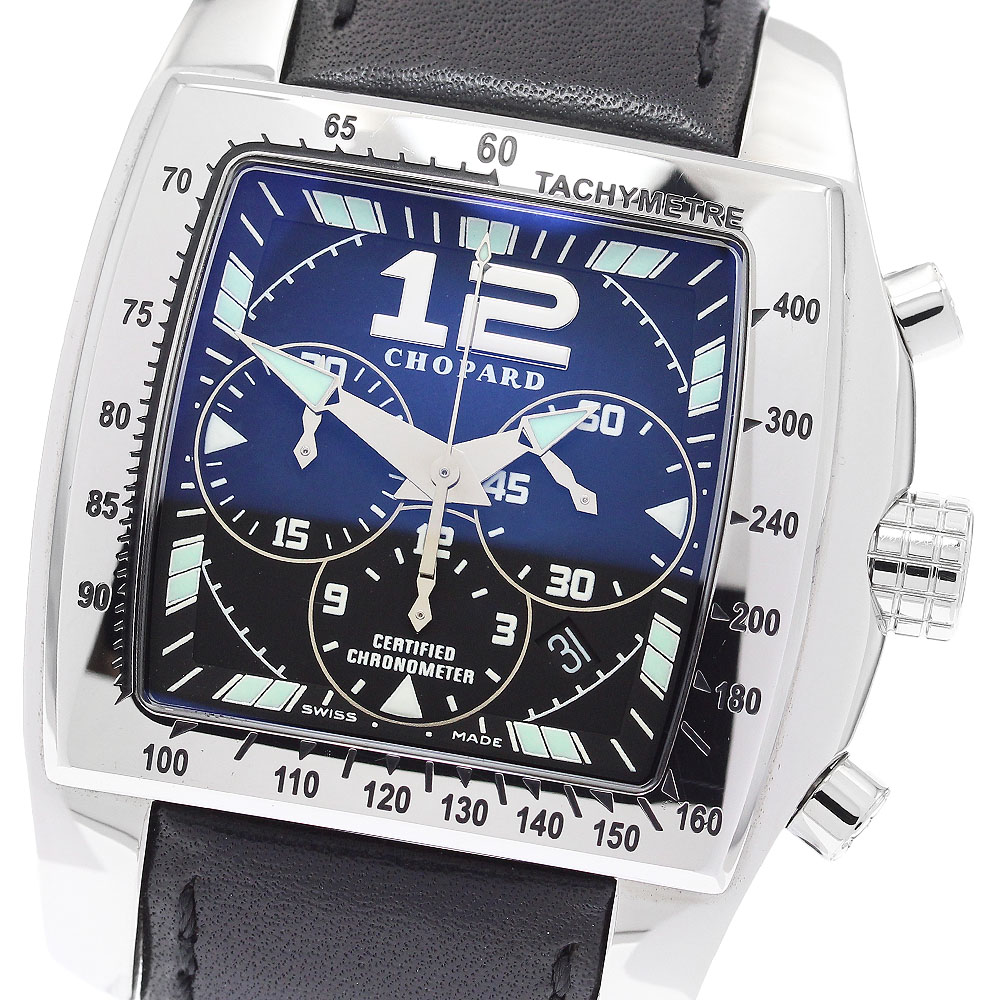ショパール Chopard 16/8961-3001 トゥーオーテン クロノグラフ デイト 自動巻き メンズ 保証書付き_902557【中古】