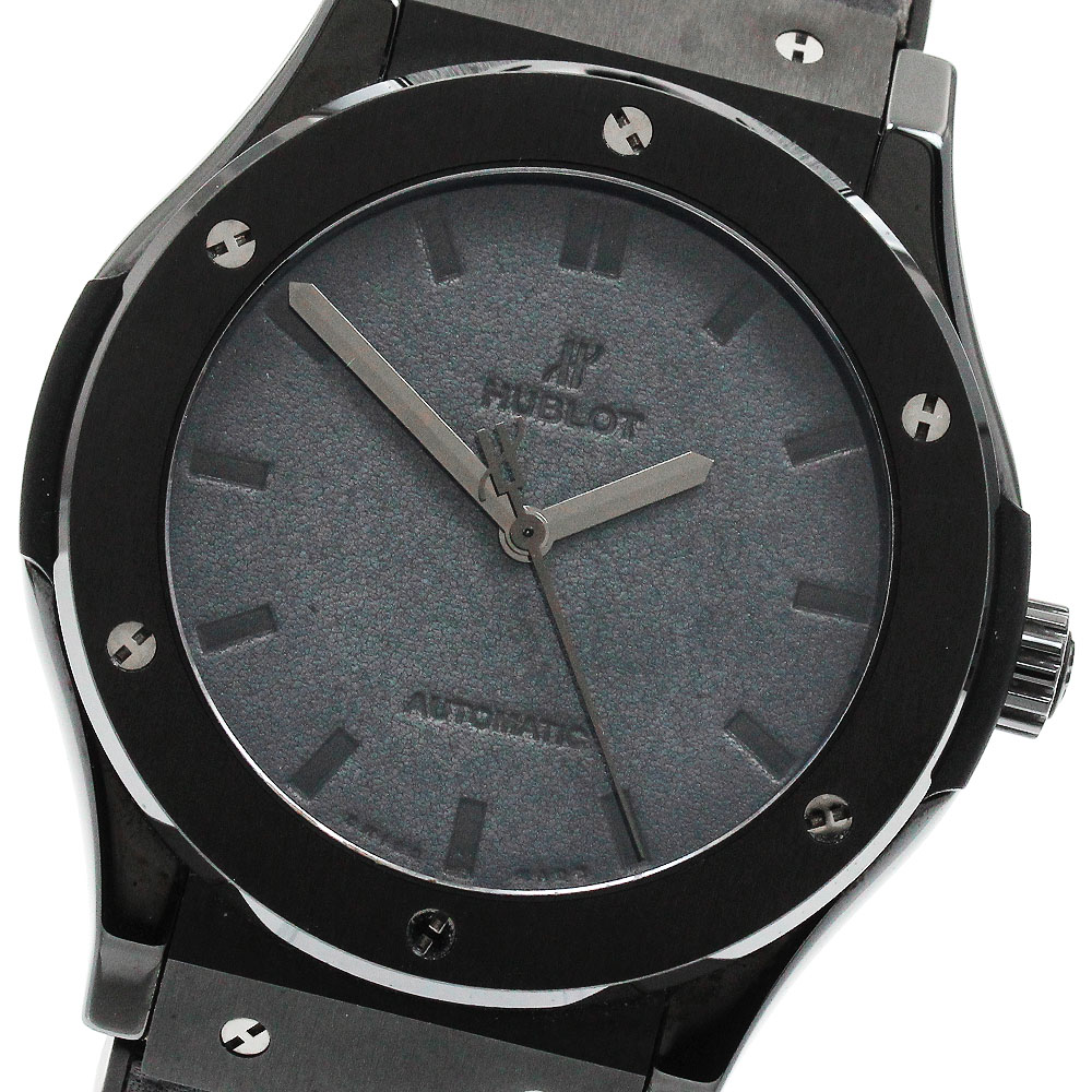 ウブロ HUBLOT 511.CM.0500.VR.BER16 クラシック・フュージョン ベルルッティ オールブラック 自動巻き メンズ 美品 _906053【中古】