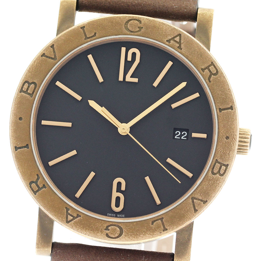 ブル小峡谷 BVLGARI BB41B ブルガリブルガリ ソロペース デイト 自動小銃一巻き メンズ 良品 _906463【電子ボルト15】【中古】