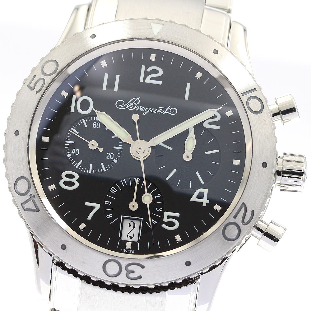 ブレゲ Breguet 3820 トランスアトランティック タイプ XX デイト クロノグラフ 自動巻き メンズ 良品 _903286【中古】