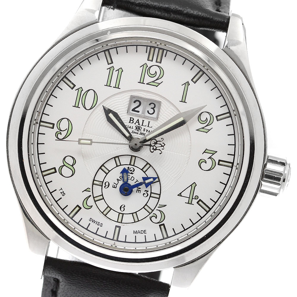 ボールウォッチ BALLWATCH GM1056D トレインマスター デュアルタイム ビッグデイト 自動巻き メンズ _903361【ev10】【中古】