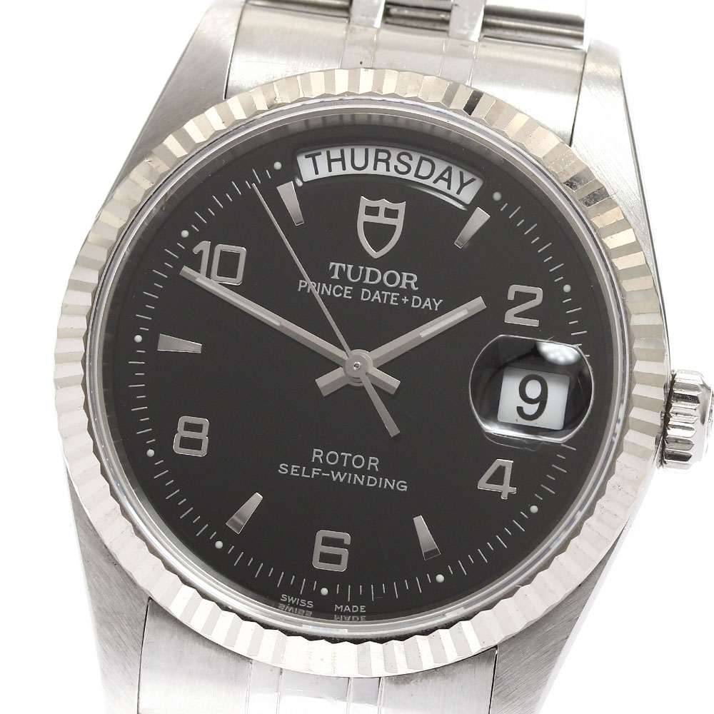 チュードル TUDOR 76214 大公 デイトデイ WGベゼル 自動小銃一巻き メンズ _901259【中古】