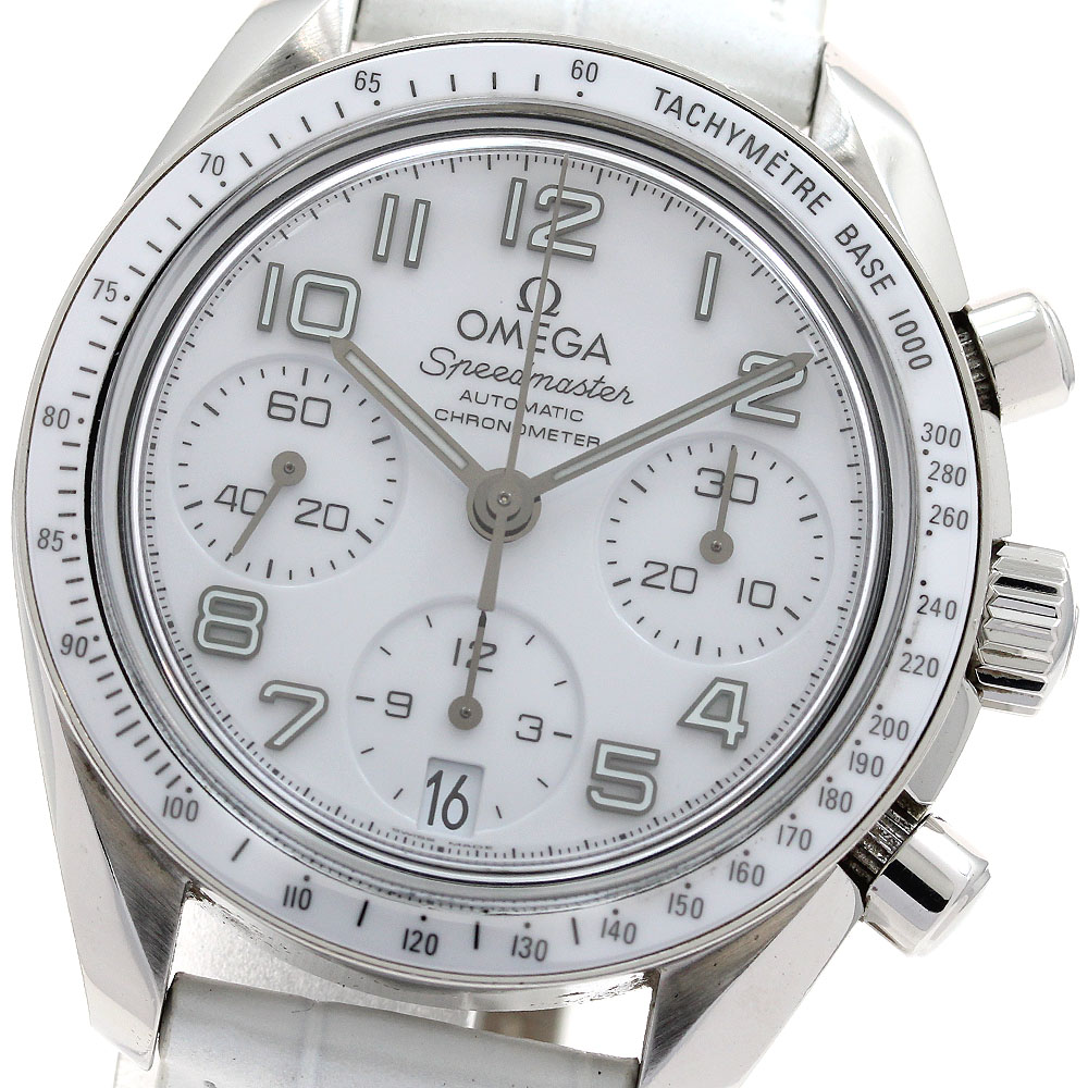 オメガ OMEGA 324.33.38.40.04.001 スピードマスター デイト クロノグラフ 自動巻き レディース _888229【中古】