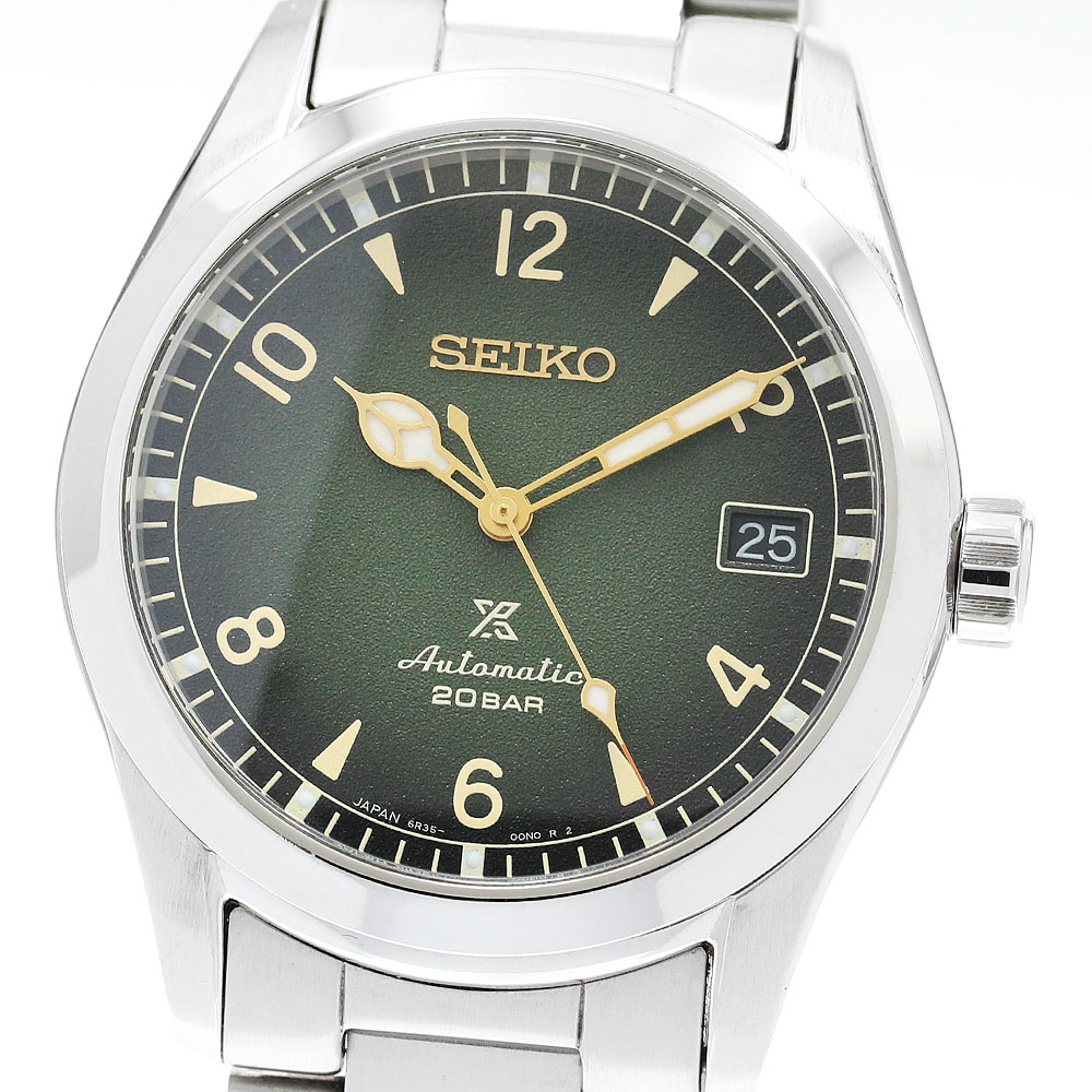 【極美品】セイコー　プロスペックス　アルピニスト　自動巻　SBDC136 緑 セイコー プロスペックス アルピニスト SBDC136 グリーン メンズ 時計