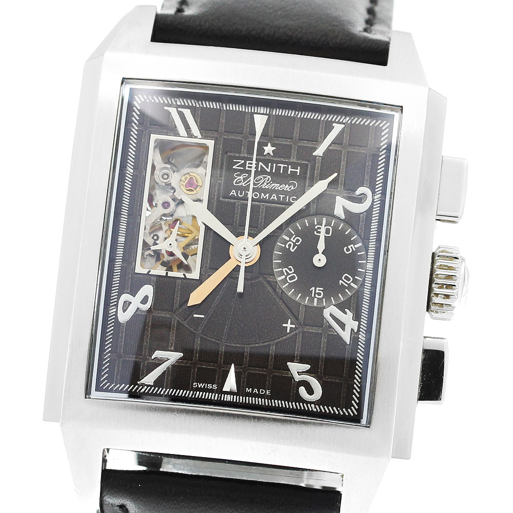ゼニス ZENITH 03.0540.4021 ポートロワイヤル 開けっ広げ クロノグラフ 自動小銃一巻き メンズ 箱・御墨付き付き添い人_906619【電子ボルト15】【中古】