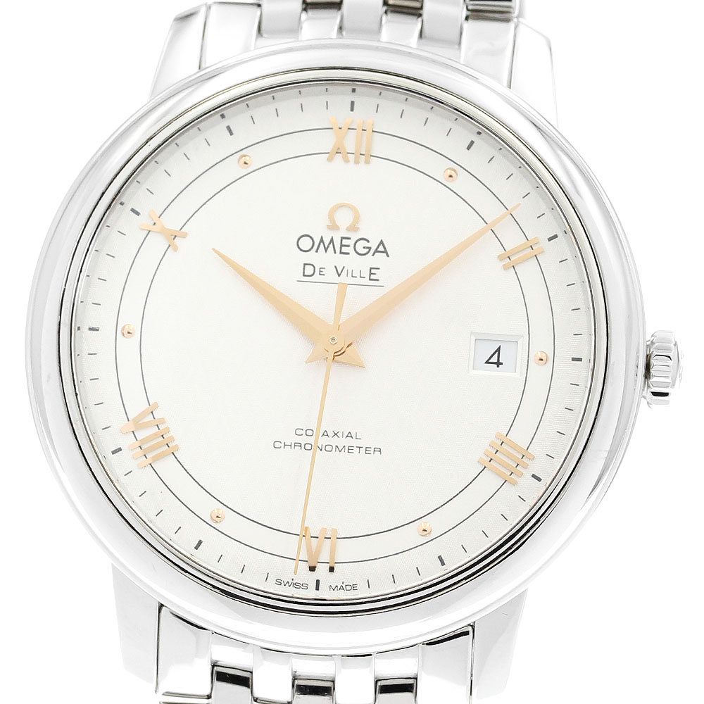 オメガ OMEGA 424.10.40.20.02.004 デビル プレステージ デイト 自動巻き メンズ 良品 _906987【中古】
