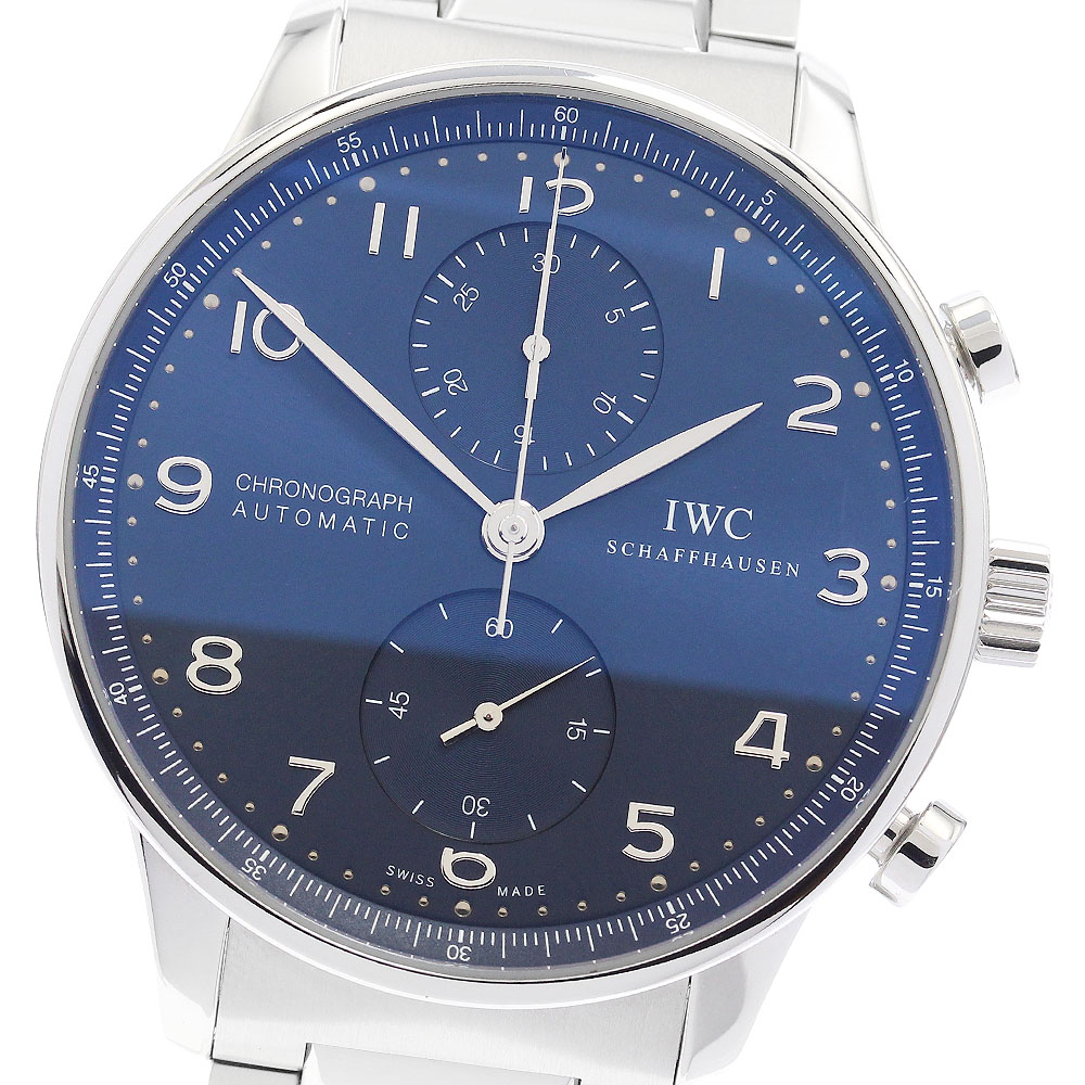 IWC IWC SCHAFFHAUSEN IW371491 ポルトギーゼ クロノグラフ 自動巻き メンズ 良品 保証書付き_907276【中古】