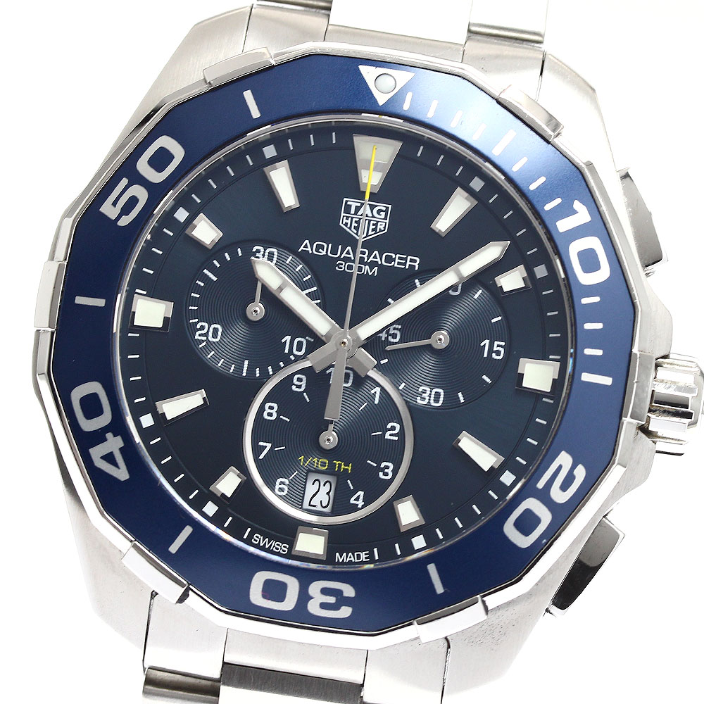 タグホイヤー TAG HEUER CAY111B アクアレーサー クロノグラフ デイト クォーツ メンズ 美品 _906490【中古】