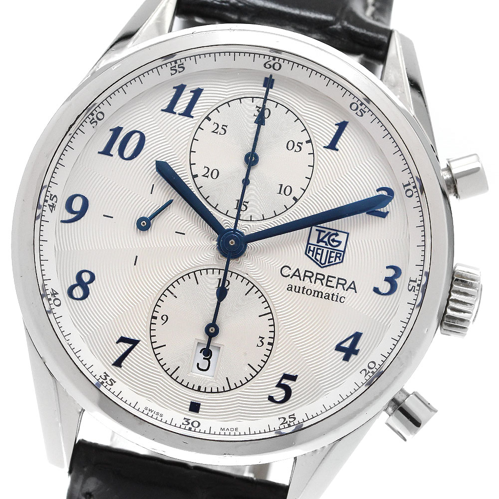 タグホイヤー TAG HEUER CAS2111 カレラ ヘリテージ キャリバー16 クロノグラフ 自動巻き メンズ 保証書付き_908659【ev10】【中古】 107,811円