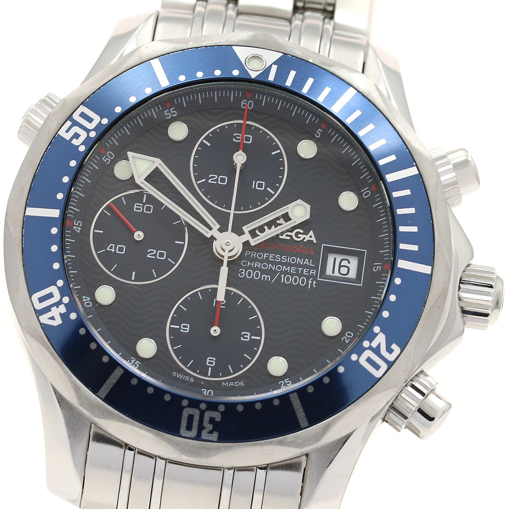 オメガ OMEGA 2225.80 シーマスター300 デイト クロノグラフ 自動巻き メンズ 良品 _901461【中古】