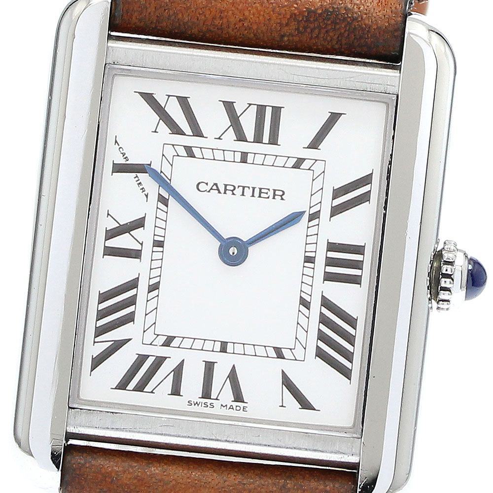 あや様 Cartier カルティエ タンクソロ SM W1018255 カルティエ タンクソロ SM レディース W1018255 クォーツ USED Cartie