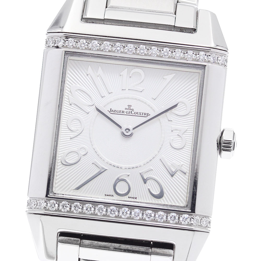 ジャガー・ルクルト JAEGER-LECOULTRE 234.8.47 レベルソ スクアドラ ダイヤベゼル クォーツ レディース 良品 _890295【中古】