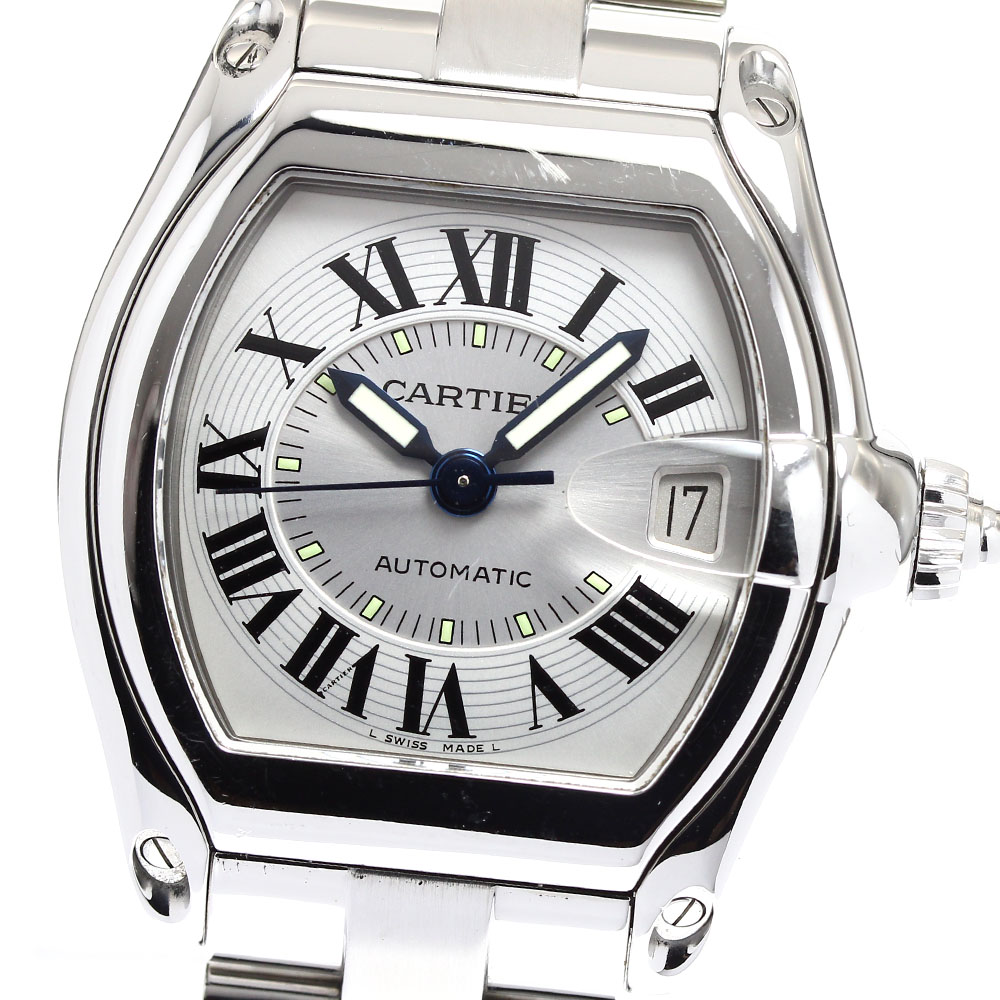 カルティエ CARTIER W62000V3 ロードスターLM デイト 自動巻き メンズ _906385【中古】