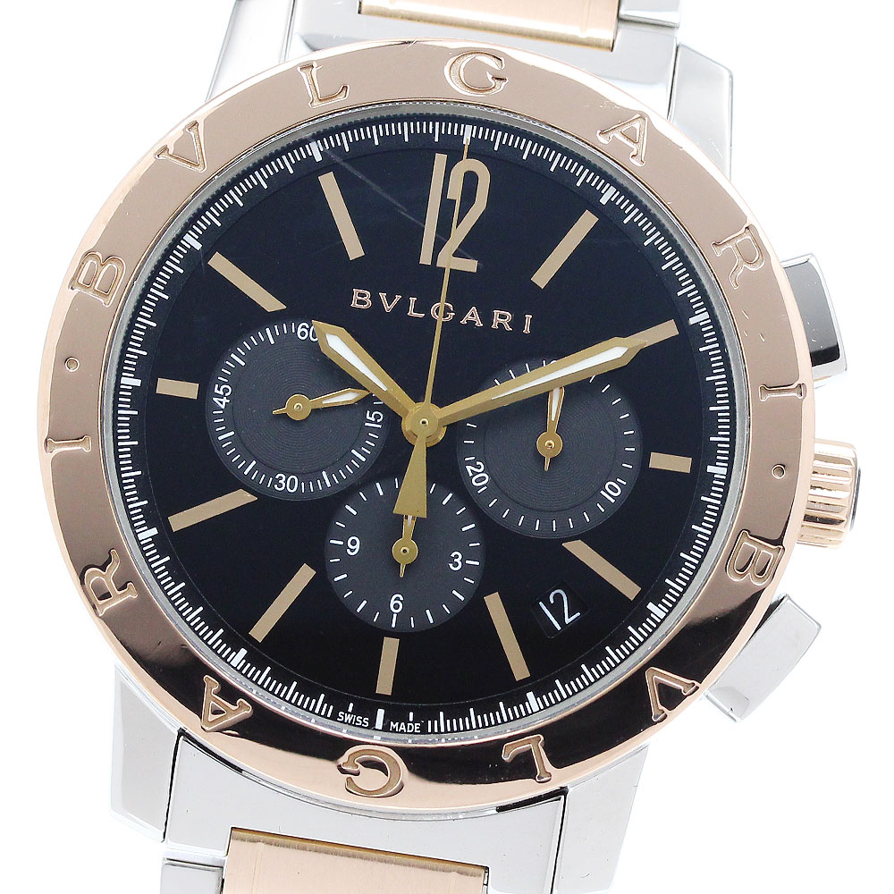 ブルガリ BVLGARI BB41SPGCH ブルガリブルガリ デイト クロノグラフ 自動巻き メンズ _905915【中古】