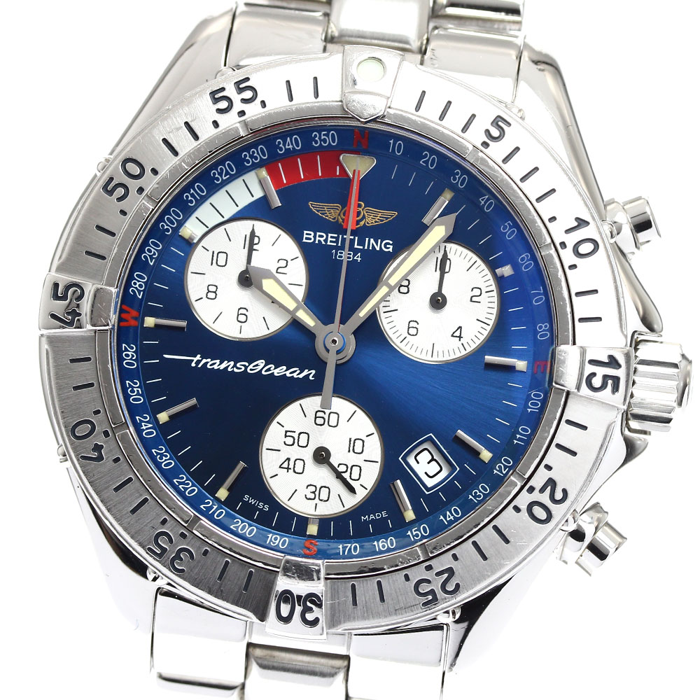 [正規品] ブライトリング BREITLING クロノメーター　保証書シリアル付 楽天市場】ブライトリング BREITLING A53340 トランスオーシャン