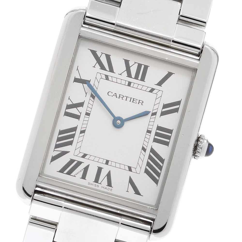 カルティエ タンク ソロ LM W5200014 シルバー SS メンズ 腕時計 新品)CARTIER カルティエ タンク ソロ LM W5200014（商品ID
