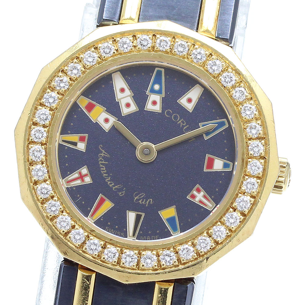コルム CORUM アドミラルズカップ ダイヤベゼル クォーツ メンズ 楽天市場】【CORUM】コルム アドミラルズカップ デイト ガン