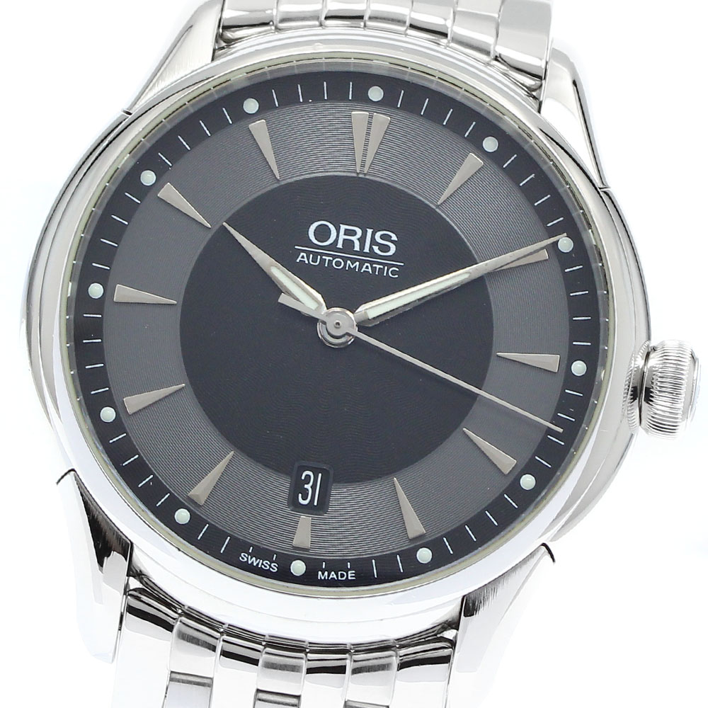 オリス ORIS 7591 アートリエ デイト 自動巻き メンズ _907581【ev10】【中古】 53,341円