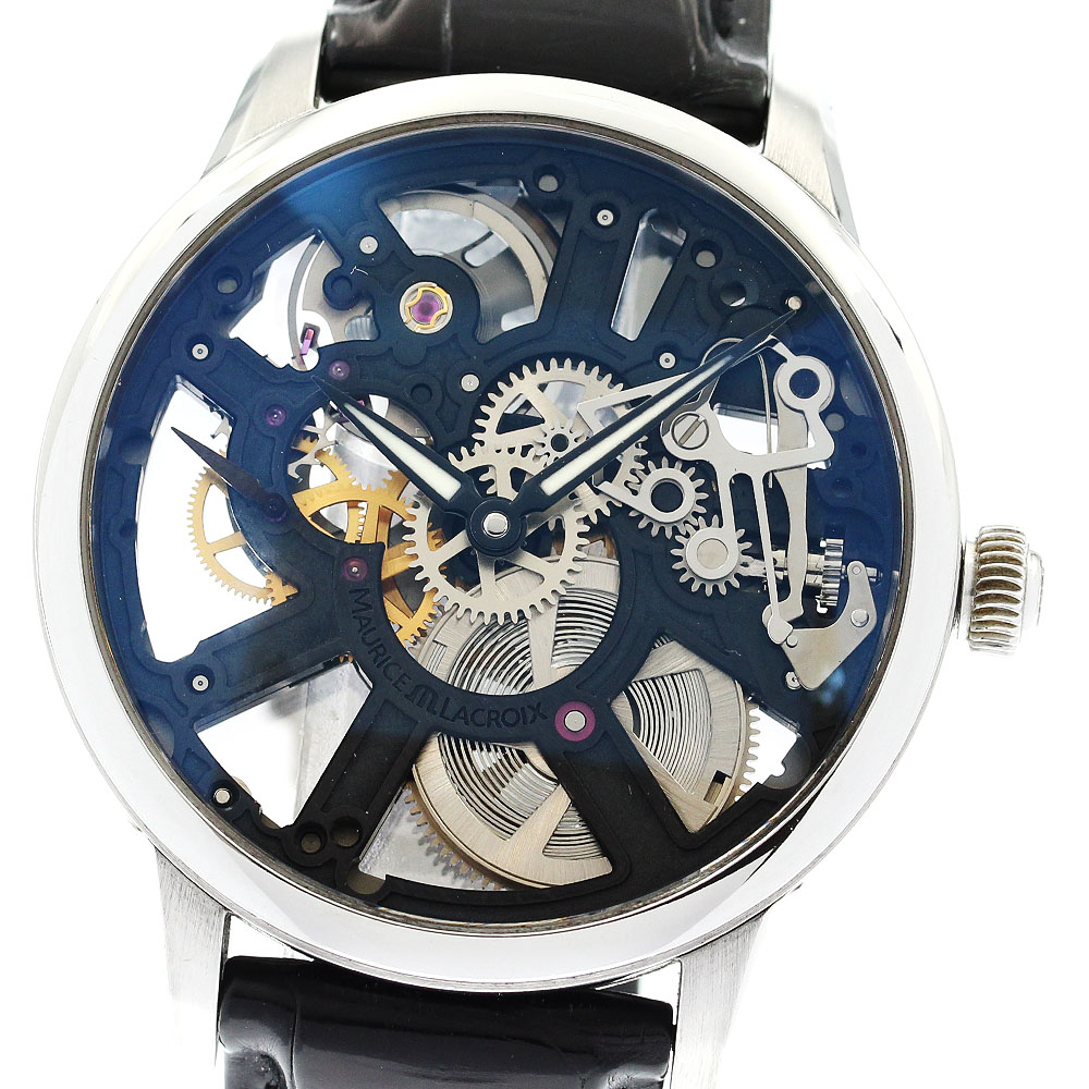 モーリスラクロア MAURICE LACROIX MP7228 御師匠さん平和条約 スケルトン 手一巻き メンズ 良品 _909667【中古】
