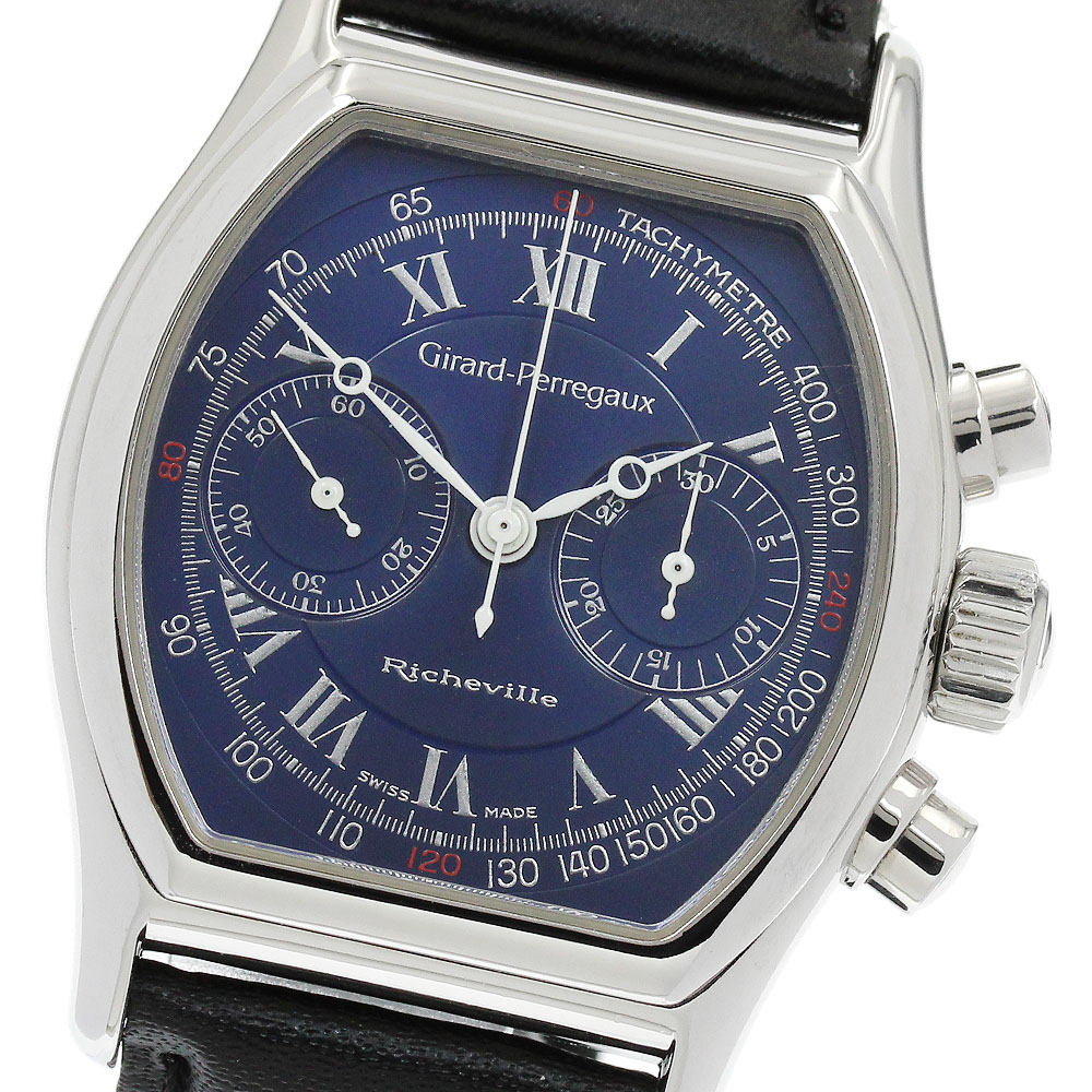 ジラール・ペルゴ GIRARD PERREGAUX 2710 リシュビル クロノグラフ 手一巻き メンズ 良品 _907871【電子ボルト10】【中古】