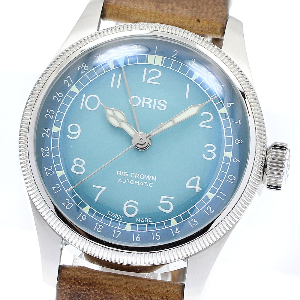 超希少本物オリスポインターデイトref.7476スモセコ裏スケ自動巻きSS未使用品 ☆良品ORISオリス ポインターデイト 7400C 自動巻き