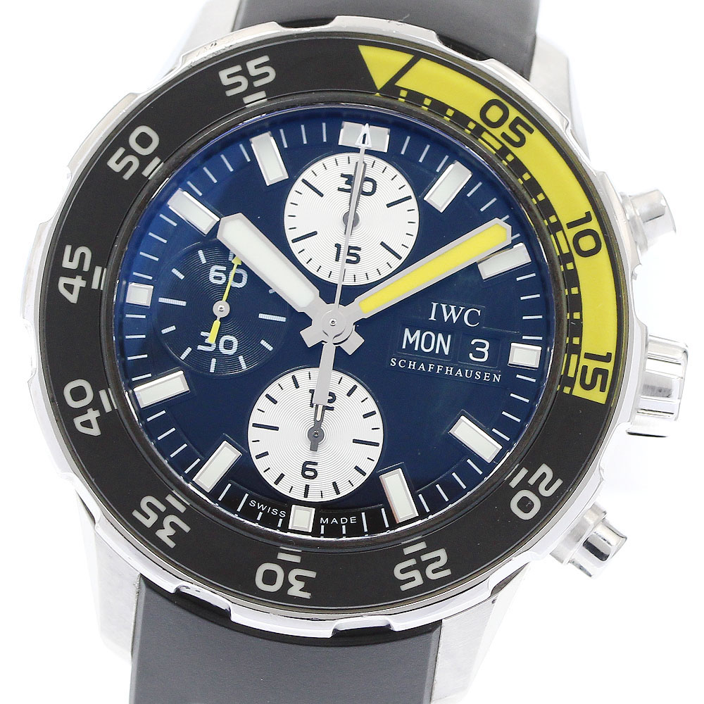 IWC IWC SCHAFFHAUSEN IW376701 アクアタイマー クロノグラフ デイデイト 自動巻き メンズ _910124【中古】