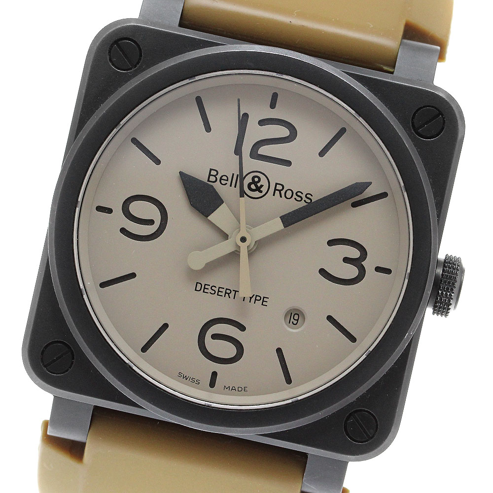 ベル&ロス Bell&Ross BR03-92-CBL デザートタイプ デイト 自動巻き メンズ 良品 保証書付き_910759【ev15】【中古】|CLOSER