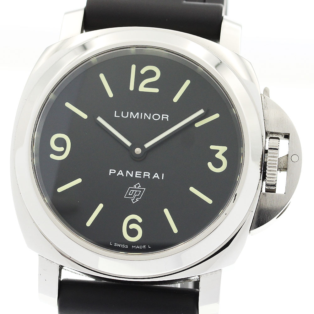 パネライ PANERAI PAM01000 ルミノール ベース ロゴ アッチャイオ 手巻き メンズ 美品 _911385【中古】
