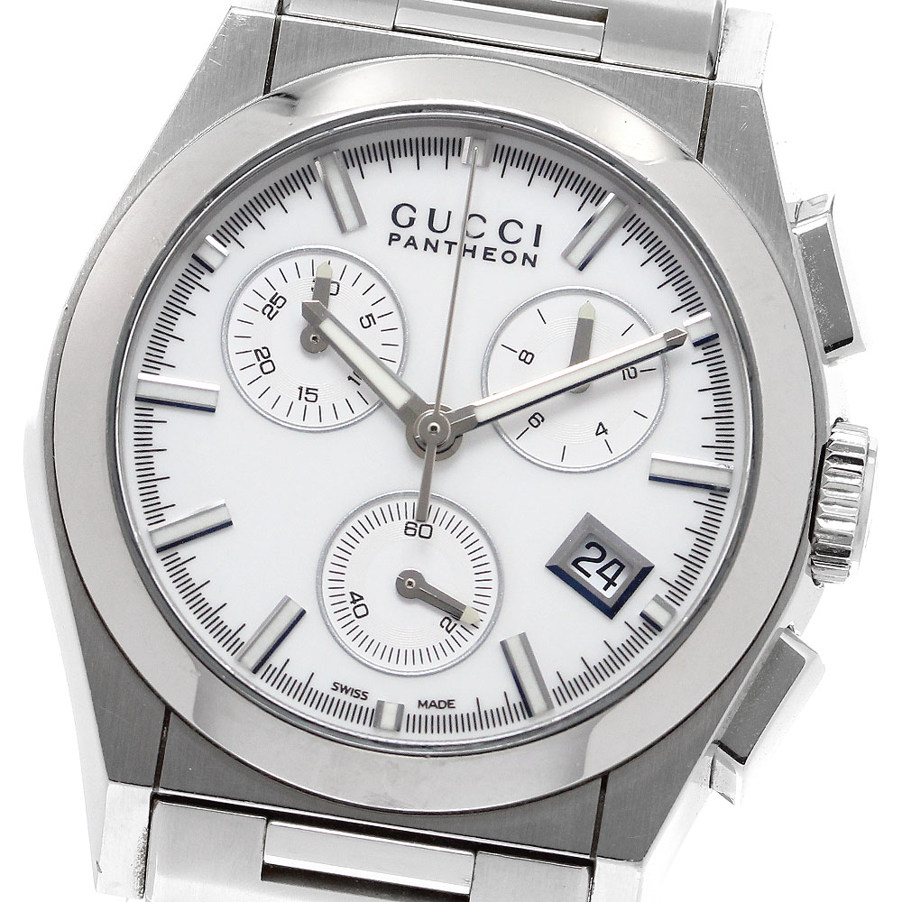 楽天市場】グッチ GUCCI 115.2/YA115205 パンテオン クロノグラフ