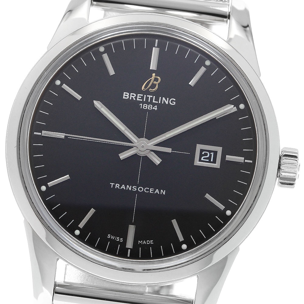 ブライト輪っか BREITLING A10360 トランス状態大海原 デイト 自動小銃一巻き メンズ 美品 _905803【中古】