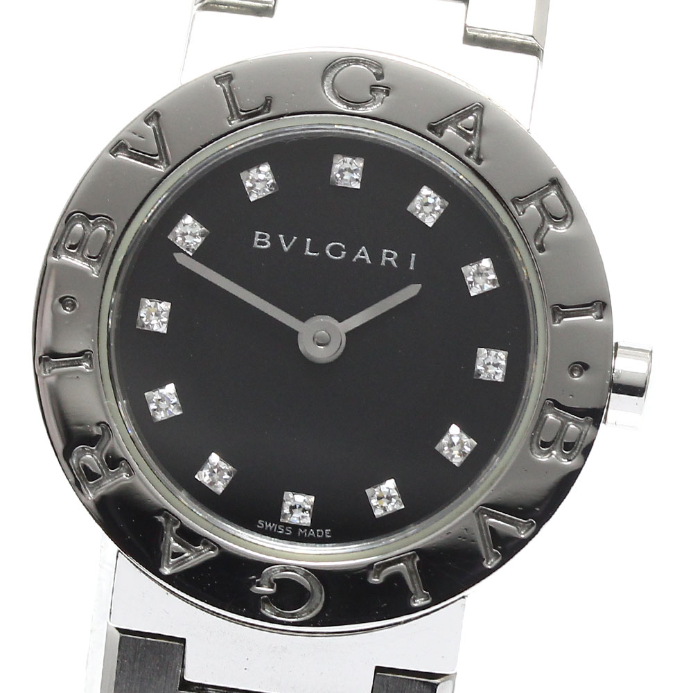 ブルガリ BVLGARI BB23SS ブルガリブルガリ 12Pダイヤ クォーツ レディース 箱・保証書付き_910200【中古】