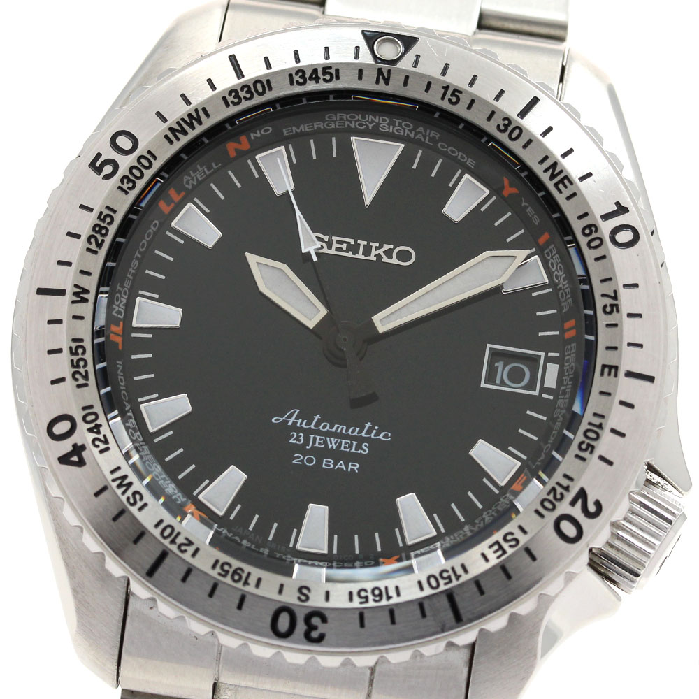 【稼働品】セイコー アルピニスト6R15-00E0 メカニカル デイト 自動巻き JA-1583| セイコー メカニカル アルピニスト 6R15-00E0 グリーン