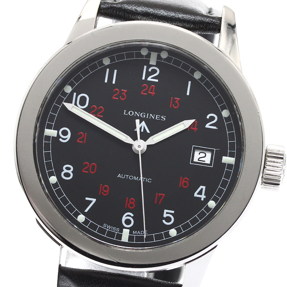 ロンジン LONGINES L2.832.4 ヘリテージ ミリタリー デイト 自動巻き メンズ _909631【中古】