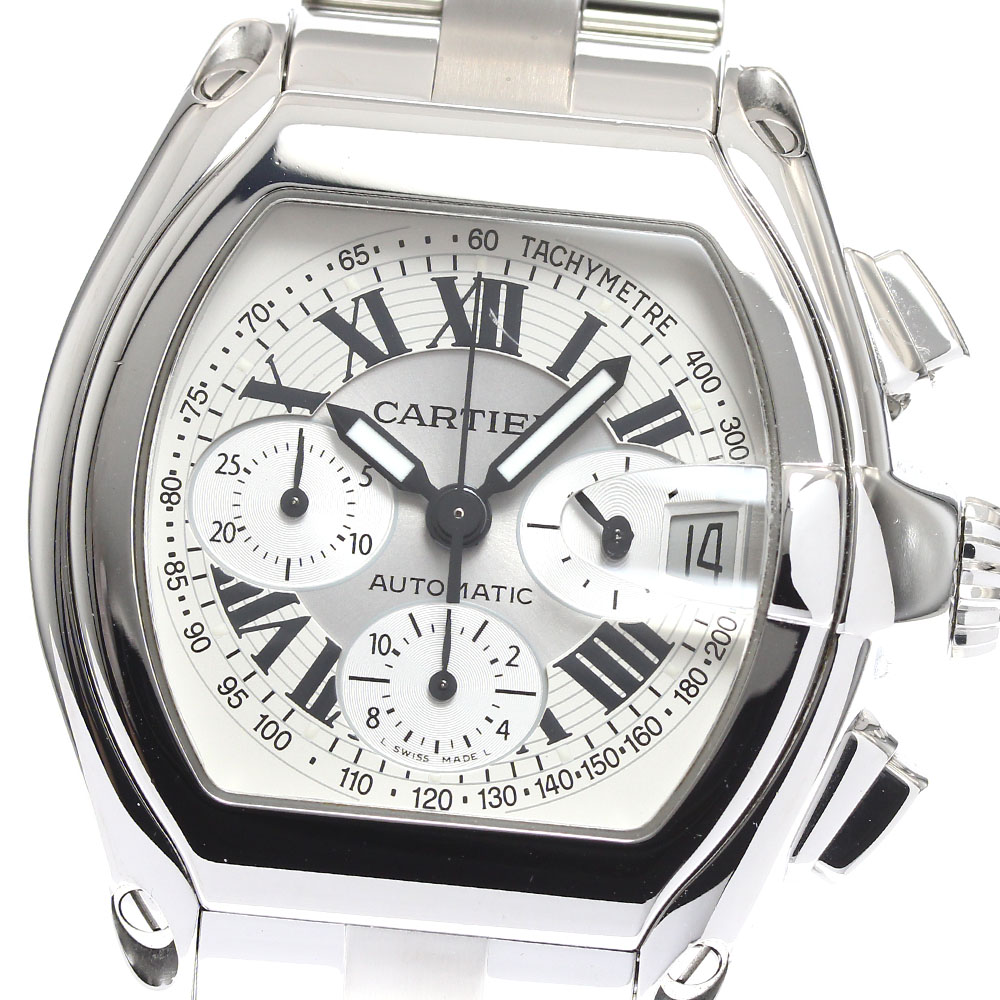 カルティエ CARTIER W62006X6 ロードスターXL デイト クロノグラフ 自動巻き メンズ 良品 _910166【中古】