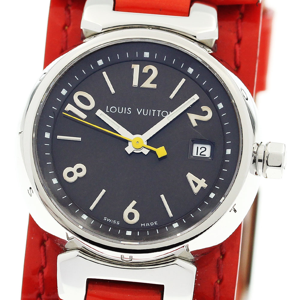 ルイ・ヴィトン LOUIS VUITTON Q1211 タンブール デイト 石英 レディース 良品 _911149【電子ボルト15】【中古】