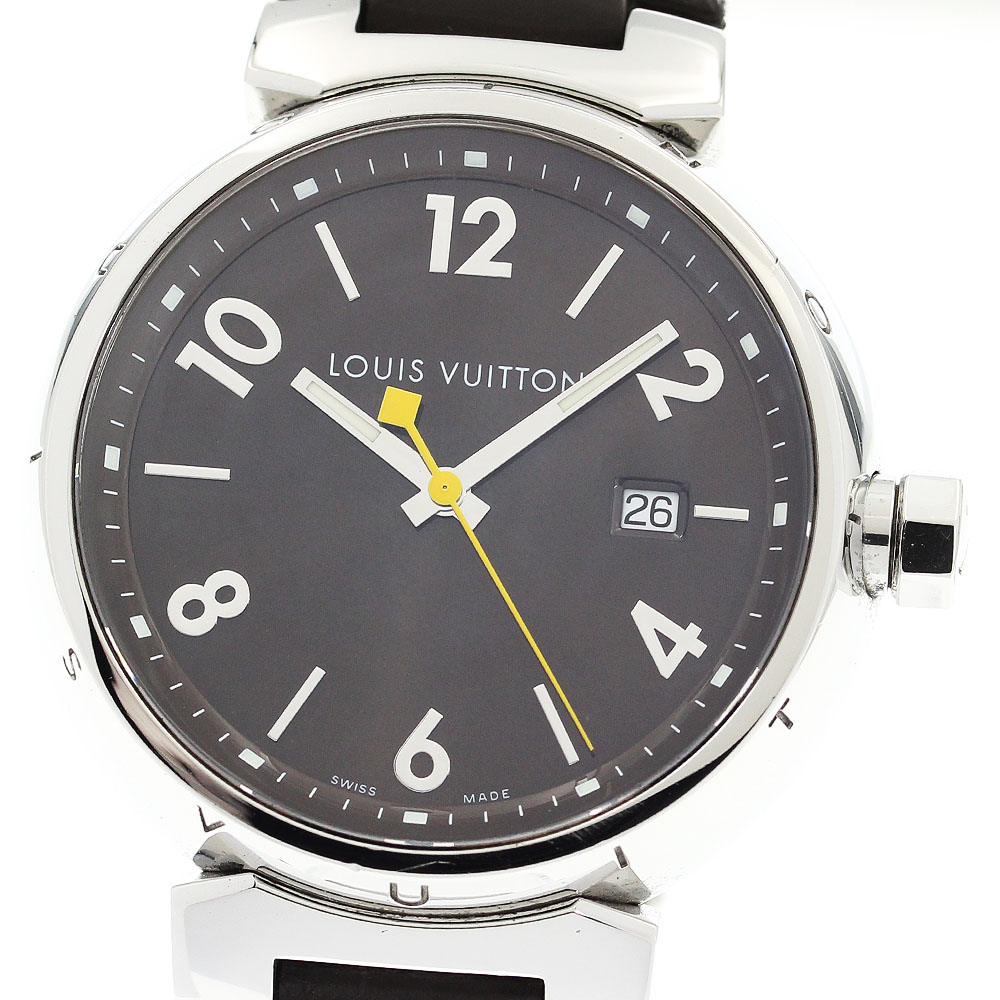ルイ・ヴィトン LOUIS VUITTON Q1111 タンブール デイト 石英 メンズ _911221【中古】