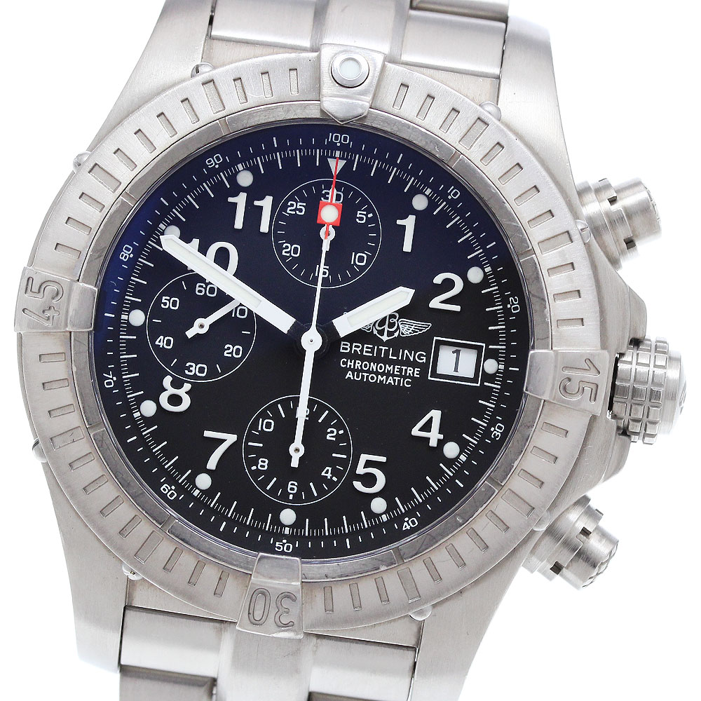 ブライト輪っか BREITLING E13360 クロノアベンジャー デイト クロノグラフ 自動小銃一巻き メンズ 御墨付き付き添い人_909866【中古】