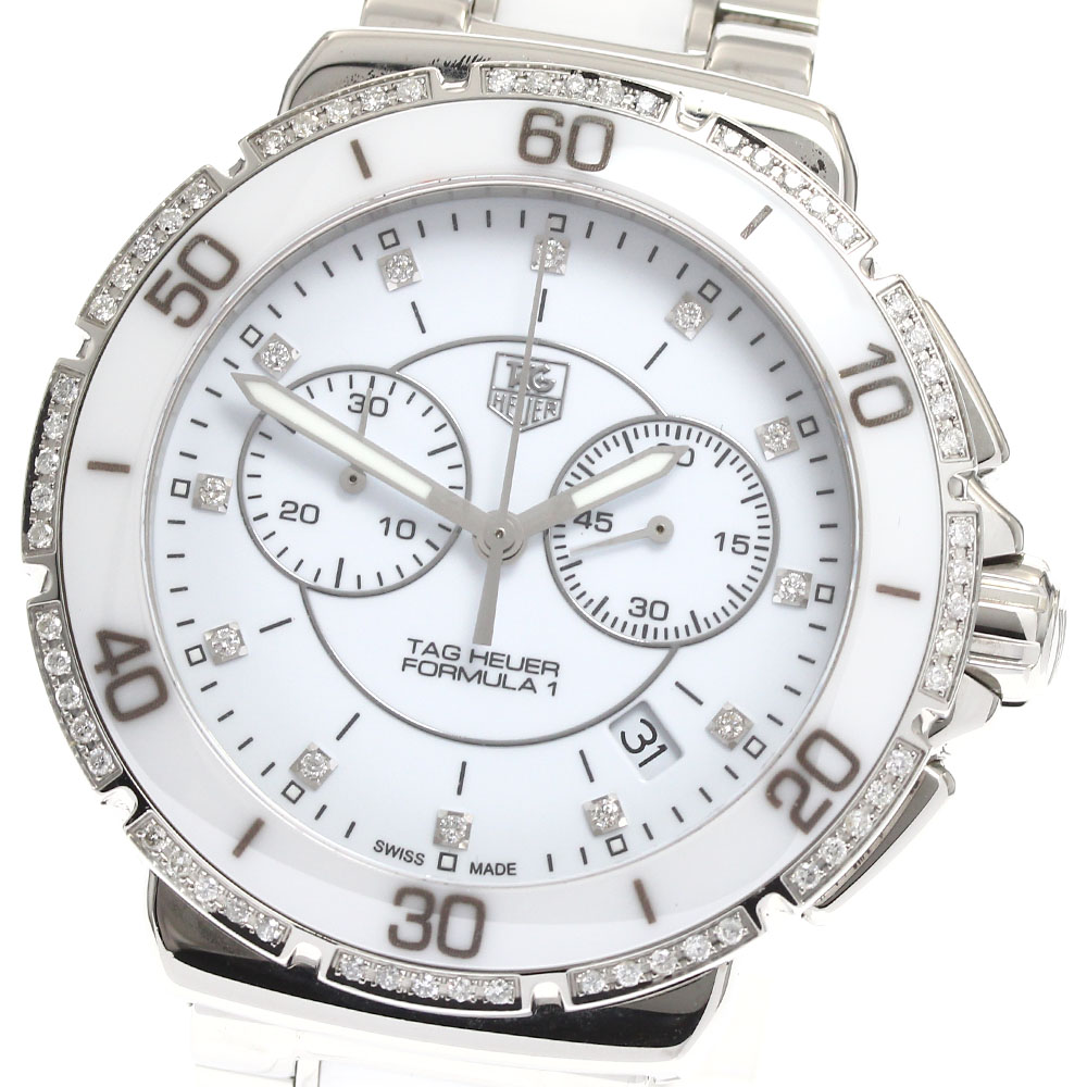タグホイヤー TAG HEUER CAH1213.BA0863 フォーミュラ1 クロノグラフ ダイヤモンド クォーツ メンズ 良品 _911673【ev10】【中古】