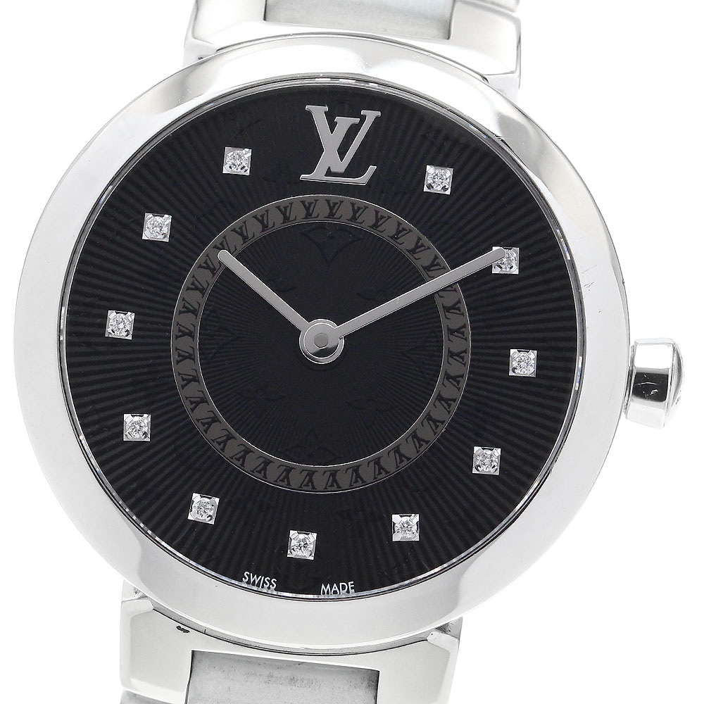 ルイ・ヴィトン LOUIS VUITTON QA143 タンブールか細いPM 11P金剛石 石英 レディース _910357【電子ボルト15】【中古】