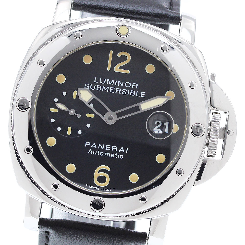 パネライ PANERAI PAM00024 ルミノール サブマーシブル ピカサブ デイト スモールセコンド 自動巻き メンズ _911306【中古】