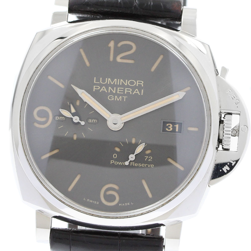 パネライ PANERAI PAM00944 ルミノール ドゥエ GMT パワーリザーブ 自動巻き メンズ 箱・保証書付き_914424【中古】