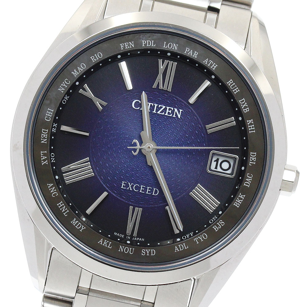 シチズン CITIZEN CB1150-67L/H147-A1CT201 エクシード 押さえる模範例300本 デイト ソーラー電磁波 メンズ 良品 箱・御墨付き付き添い人_914397【中古】