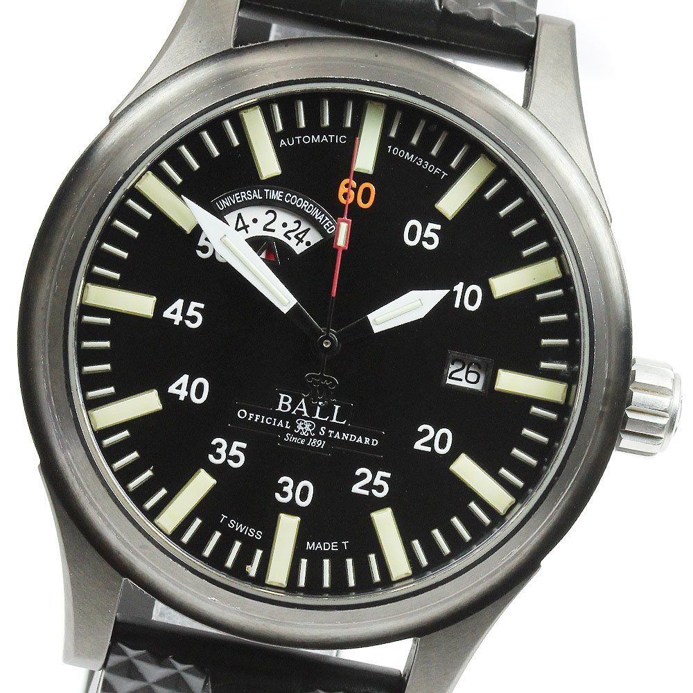 ボールウォッチ BALLWATCH NM1092C-L1B-BK Fireman Night Train デイト 自動小銃一巻き メンズ _914338【電子ボルト15】【中古】