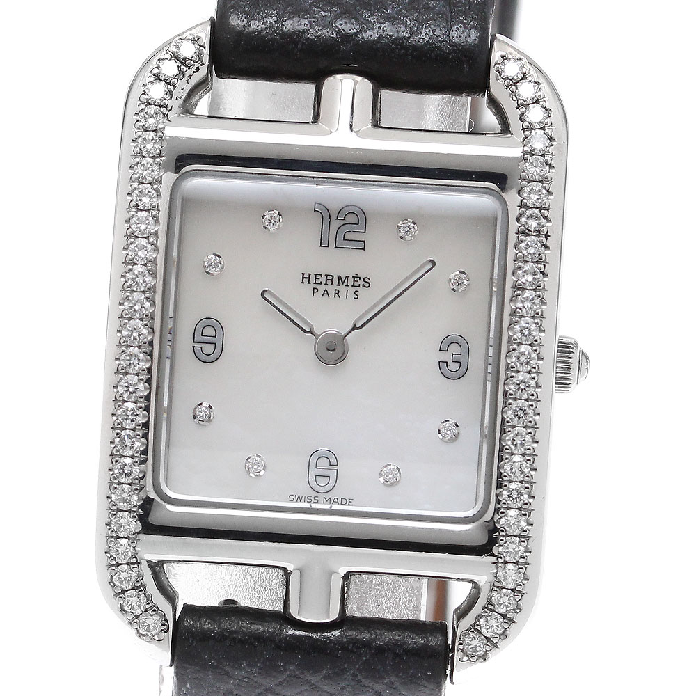 エルメス HERMES CC1.232 ケープコッド 8P ダイヤベゼル クォーツ レディース _914573【中古】