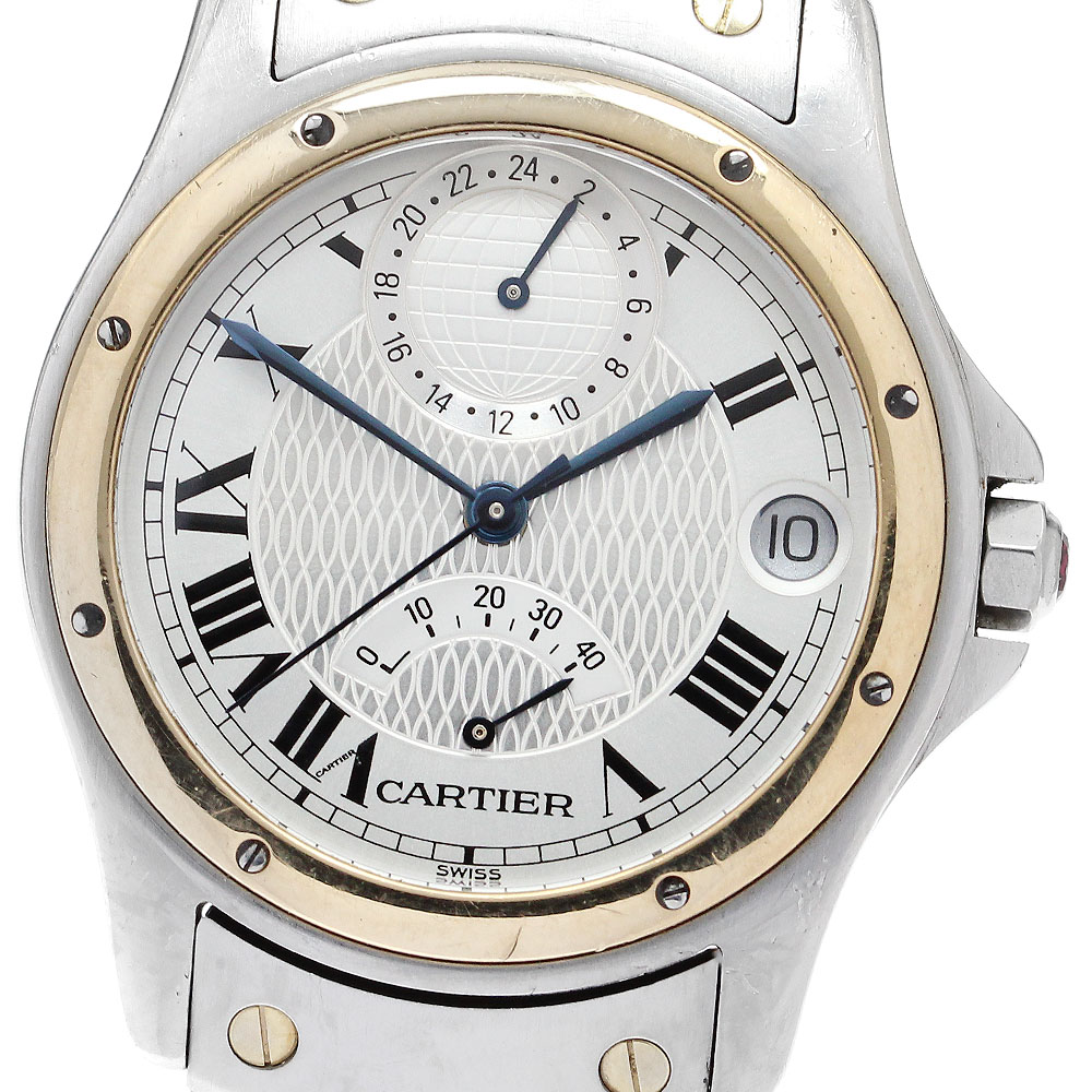 カルティエ CARTIER W20038R3 サントス ラウンド GMT 150周年記念 自動巻き メンズ _898226【中古】